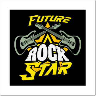 Future Rock Star Electric Guitar Guitarist Posters and Art